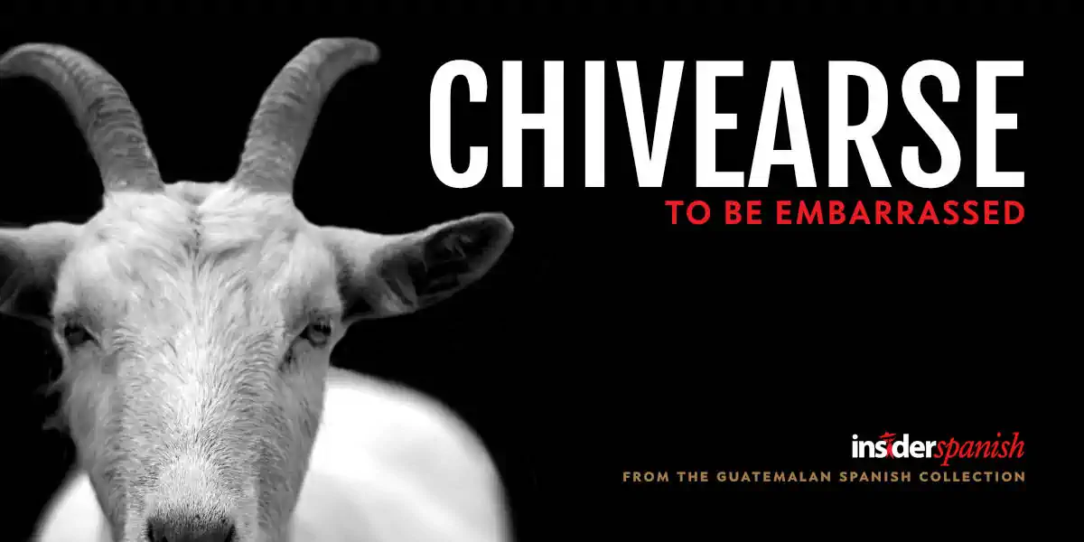 chivearse means to get embarrassed in Guatemalan Spanish